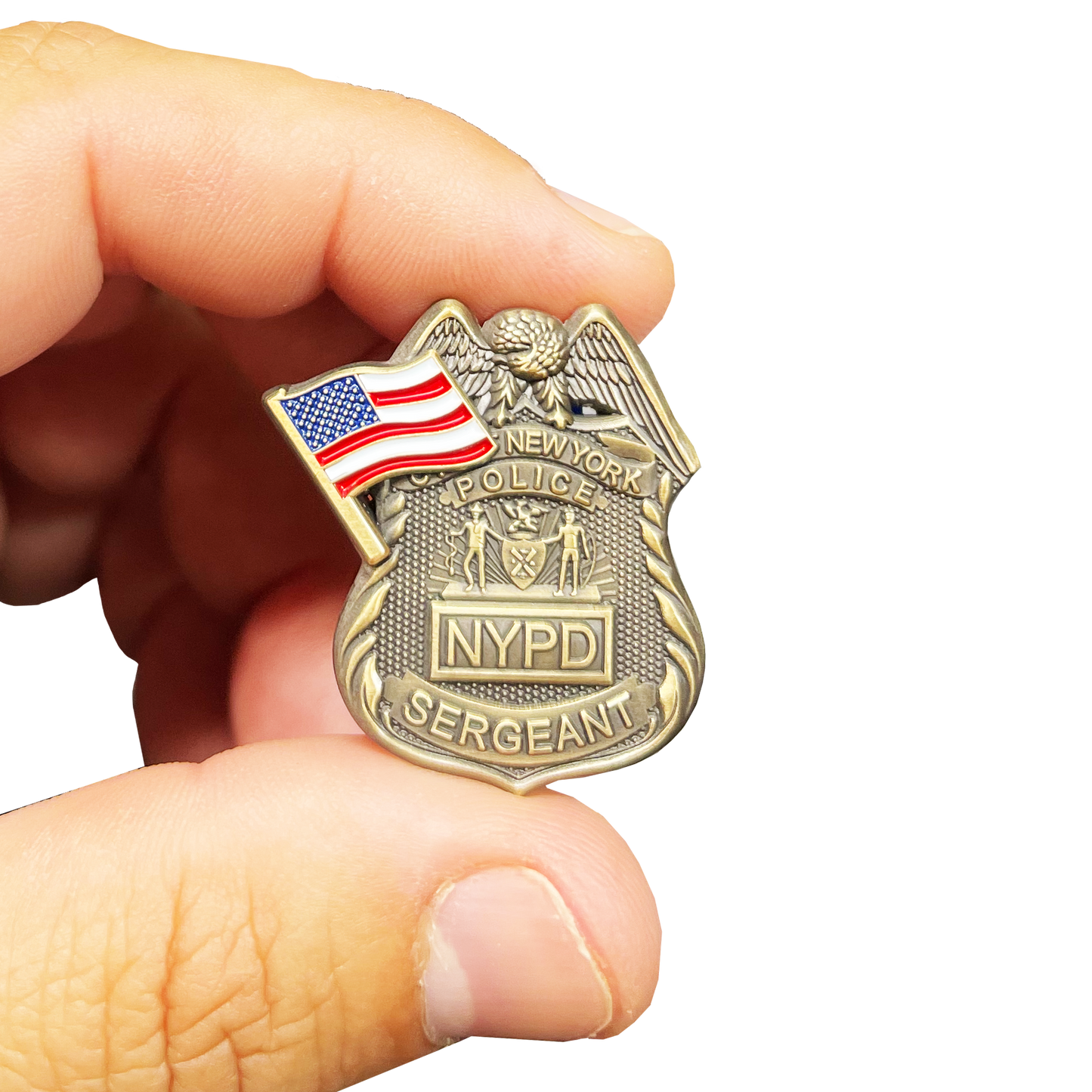 G-019 NYPD Sergeant pin New York City Police Department Sgt with two pin posts
