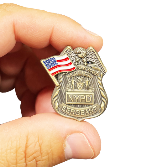 G-019 NYPD Sergeant pin New York City Police Department Sgt with two pin posts