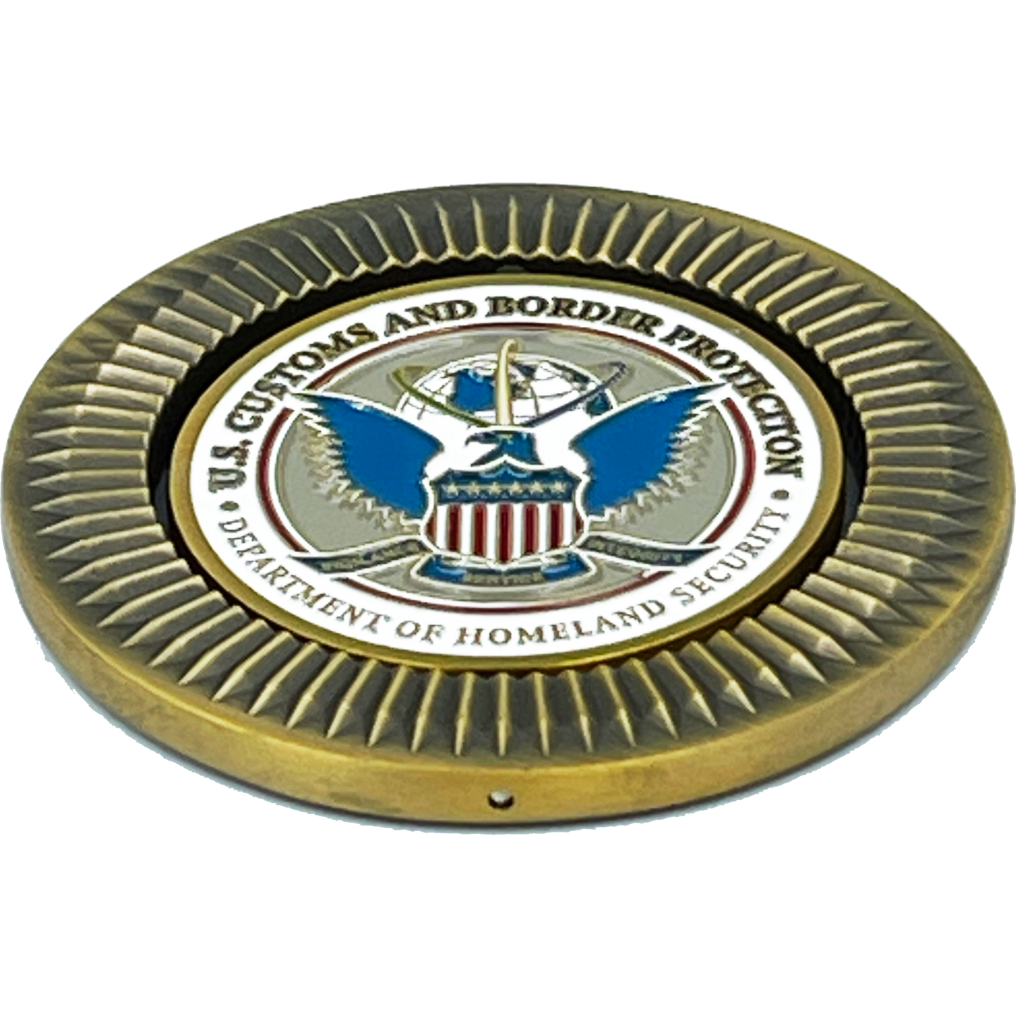 BL13-003 CBP Border Patrol Field Operations Air and Marine AMO BP Agent CBPO Spinner Challenge Coin