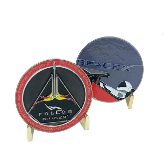 I-020 SpaceX Starman Falcon Heavy Rocket Man Challenge Coin Space X Tesla
