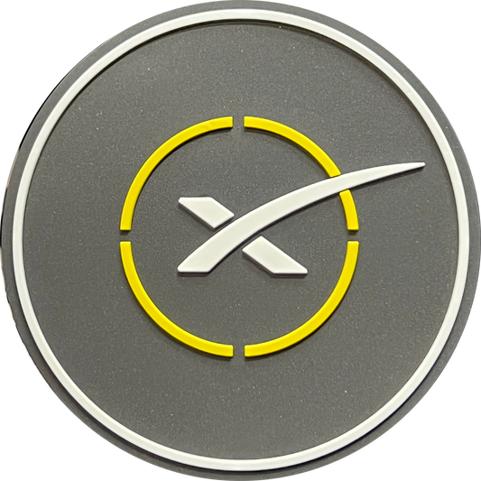 BL3-020 SpaceX Landing Pad Landing Zone glow in the dark silicon rubber coaster