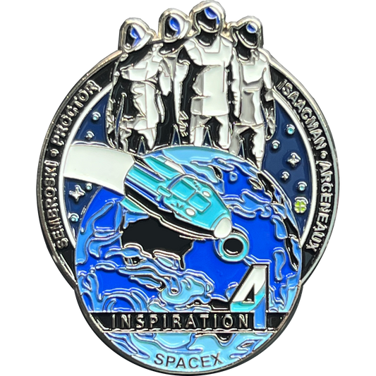 GL1-5 SpaceX Inspiration4 commemorative pin first all-civilian space flight on Space X Dragon Inspiration 4