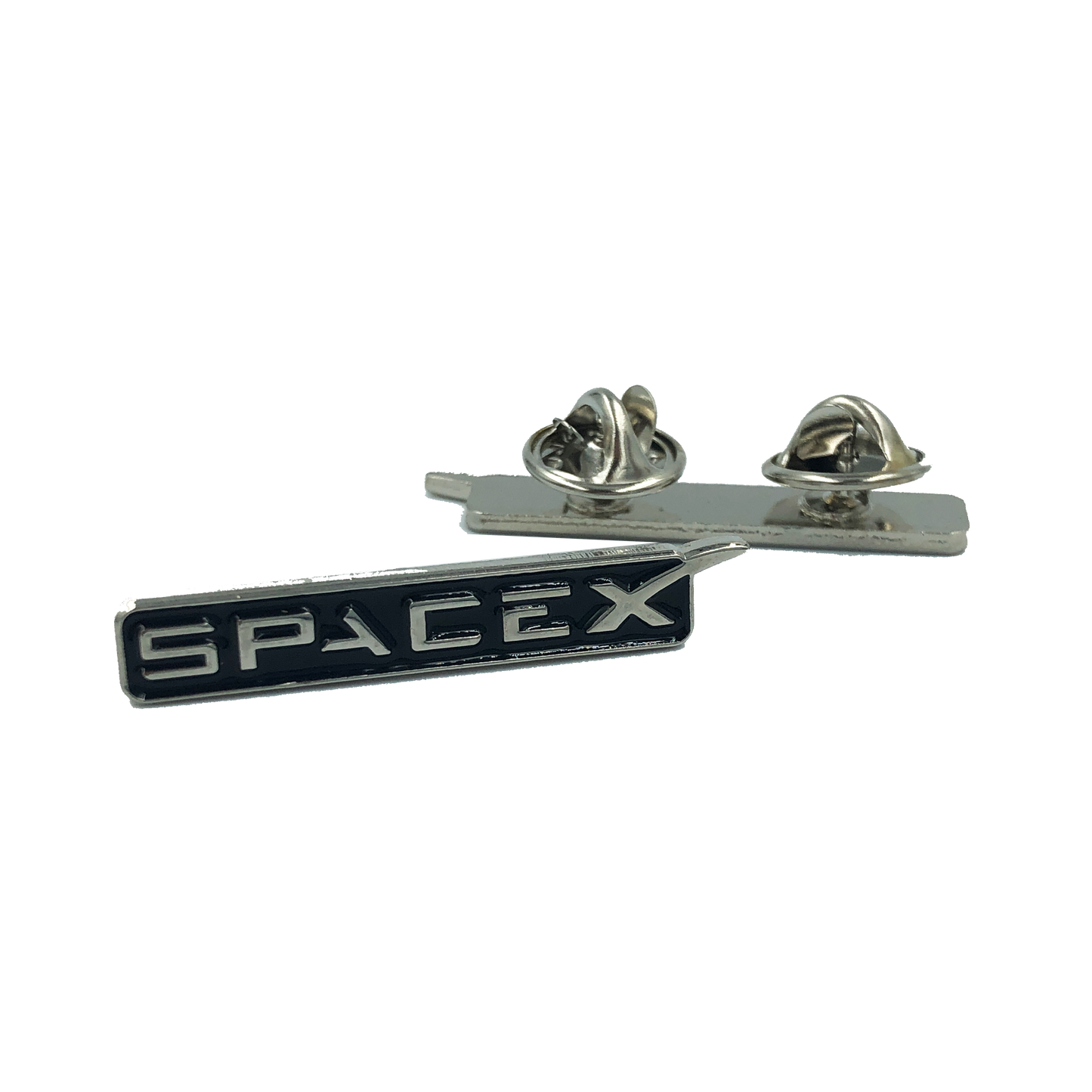 M-16 SpaceX pin Space X dual pin back black lapel pin