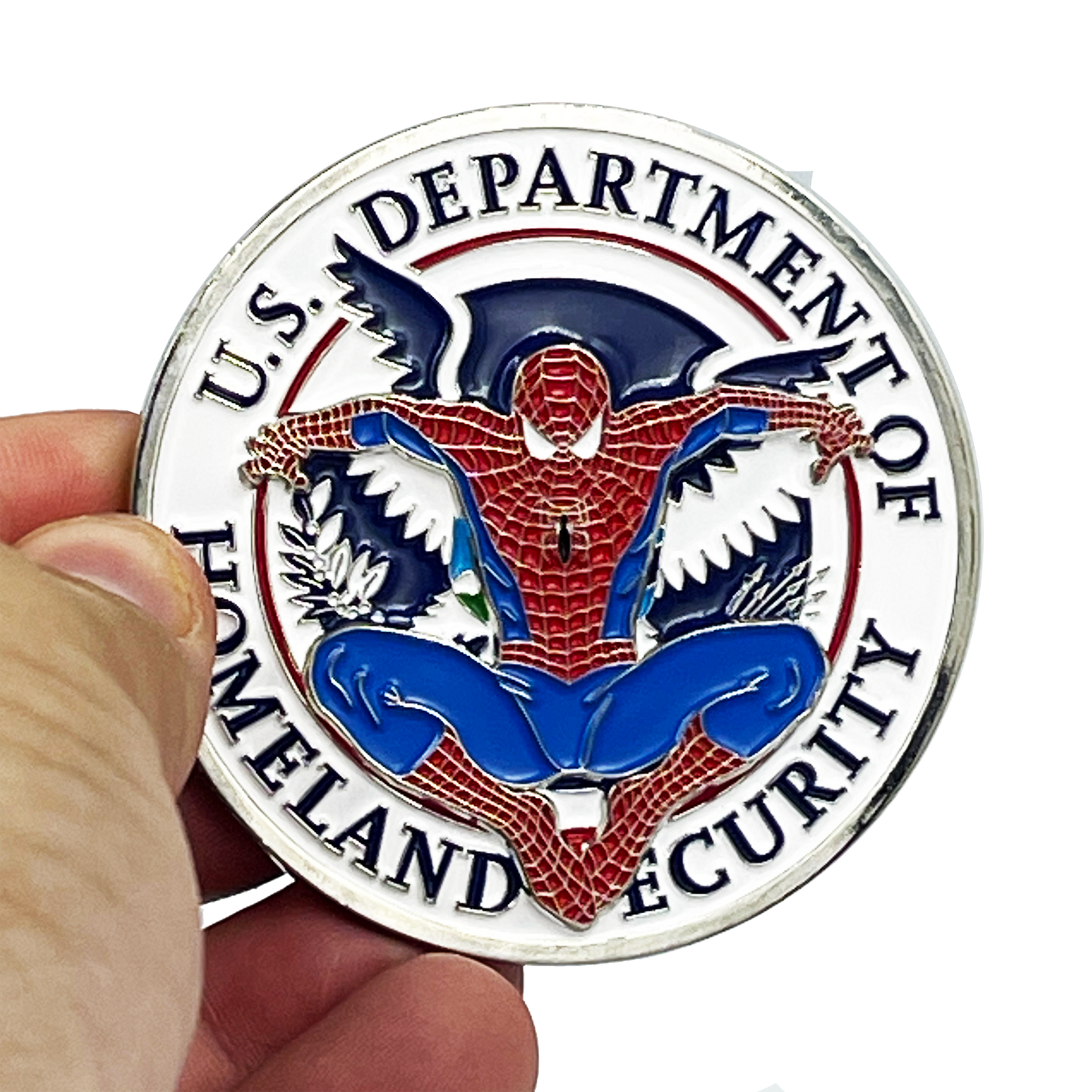 BL11-009 Homeland Spidey Challenge Coin Border Patrol CBP TSA FAM FEMA HSI ICE