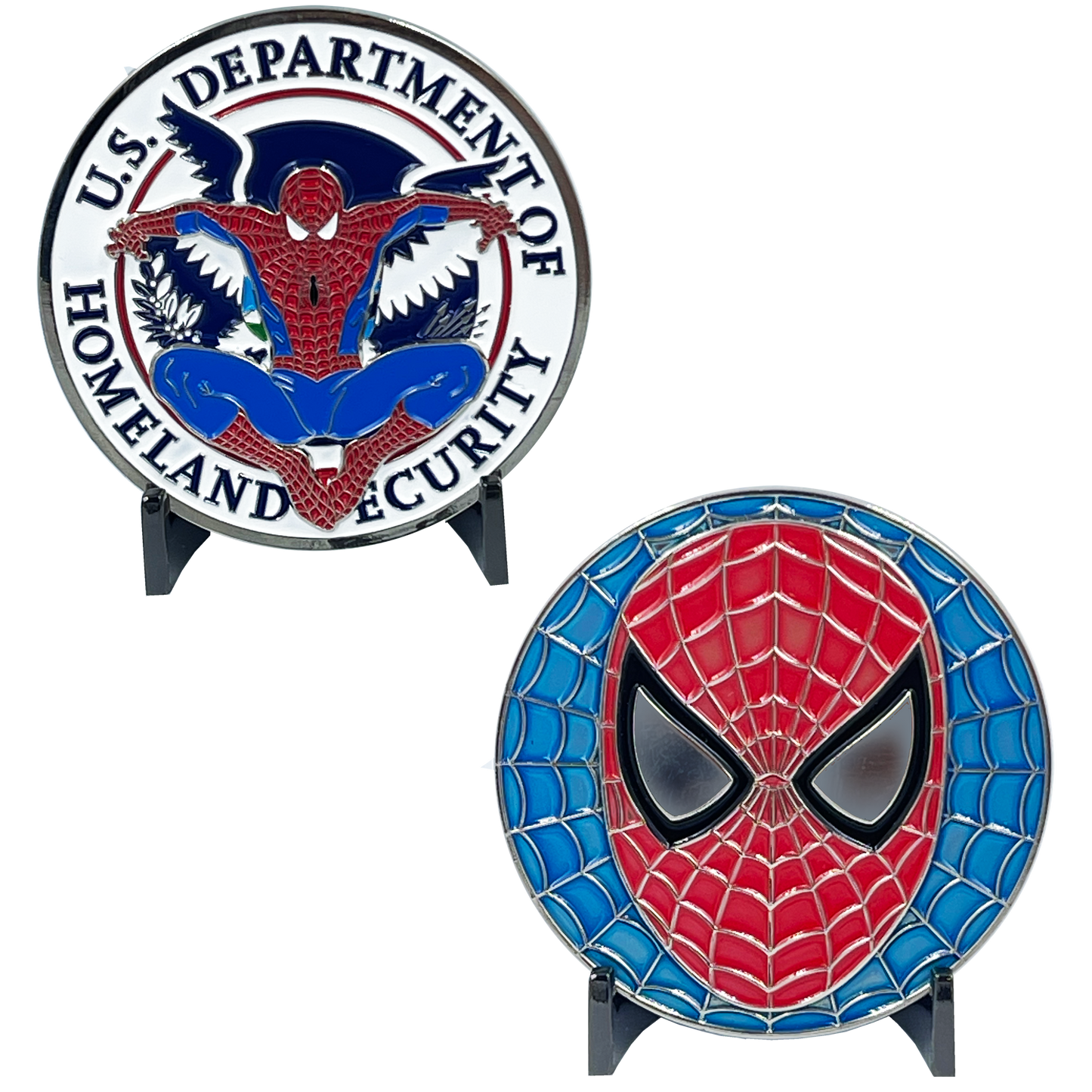 BL11-009 Homeland Spidey Challenge Coin Border Patrol CBP TSA FAM FEMA HSI ICE
