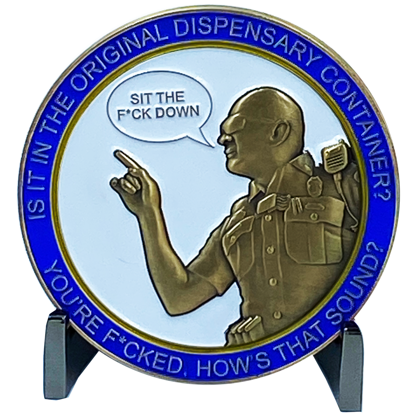 DL6-08 Heroes of the Highway Version 3 Dispensary Container CSP Challenge Coin inspired by Connecticut State Police CT Trooper Matthew Spina