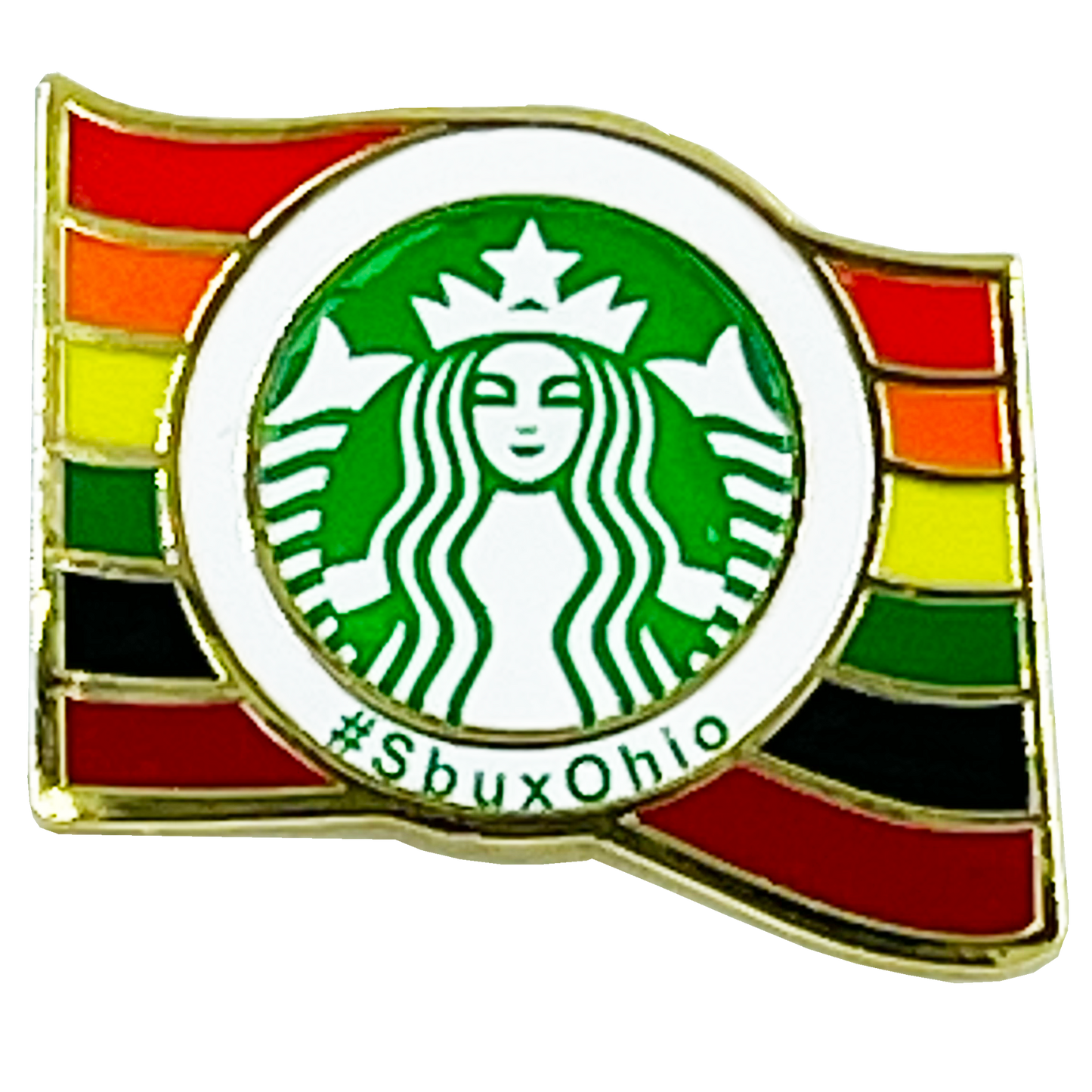 BL11-019 Starbucks LGBTQ+ Rainbow Flag Pride Parade Pin #SbuxOhio