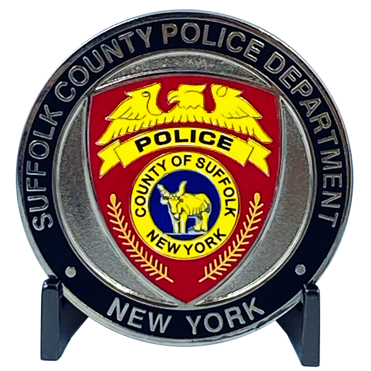 EL8-012 Canine K9 Officer SCPD LI Suffolk County Police Department Long island Dept. Challenge Coin thin blue line