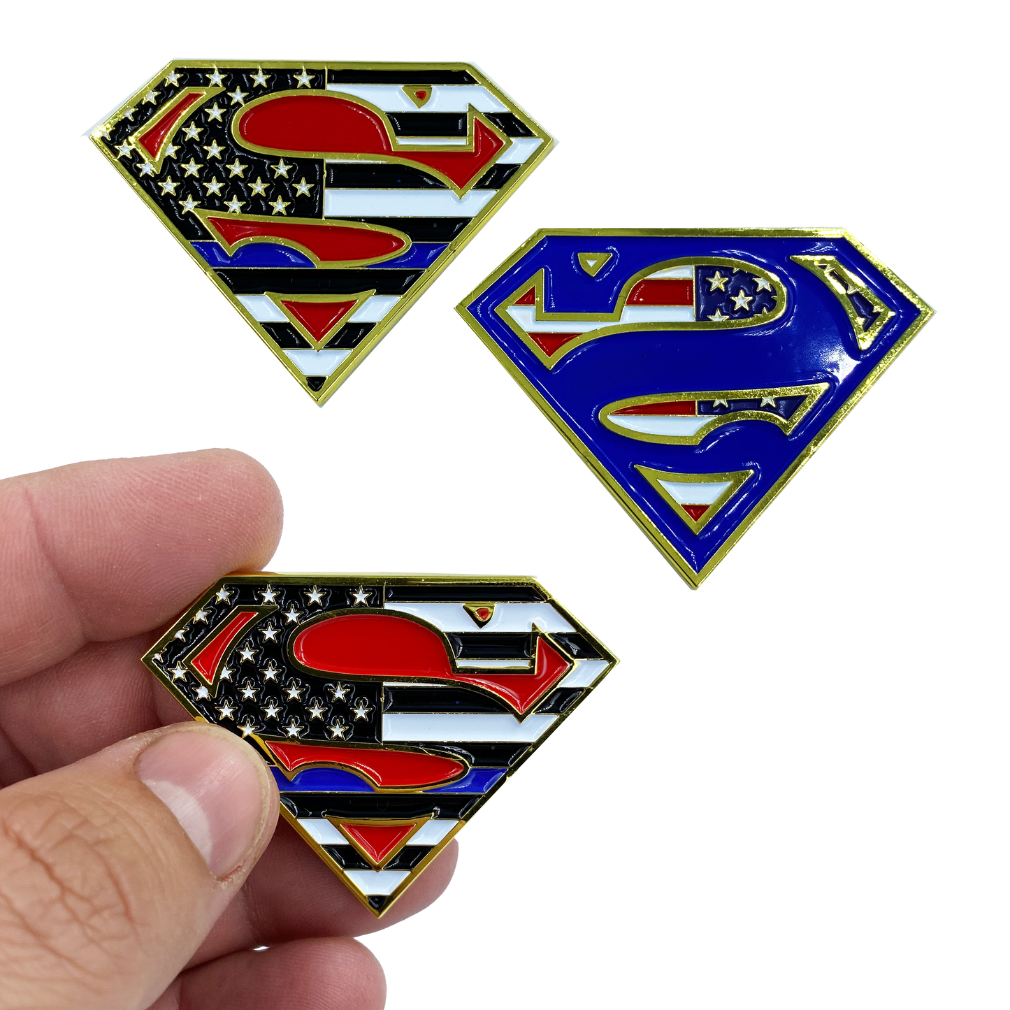 F-012 Thin Blue Line Police Challenge Coin