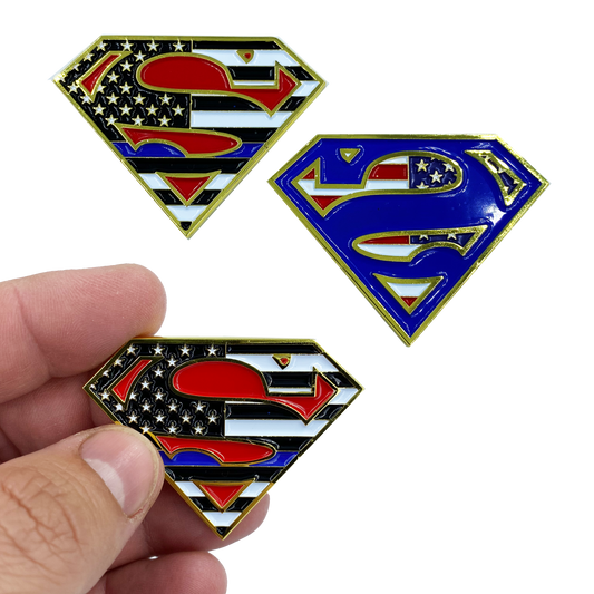 F-012 Thin Blue Line Police Challenge Coin