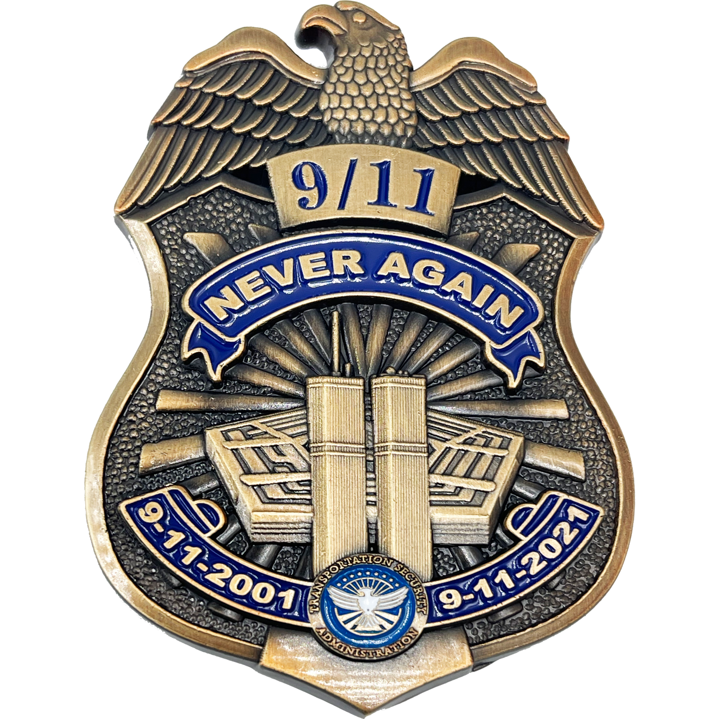 BL3-014 Full size TSA Officer pin 9/11 20th Anniversary Commemorative September 11th