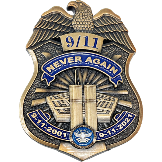 BL3-014 Full size TSA Officer pin 9/11 20th Anniversary Commemorative September 11th