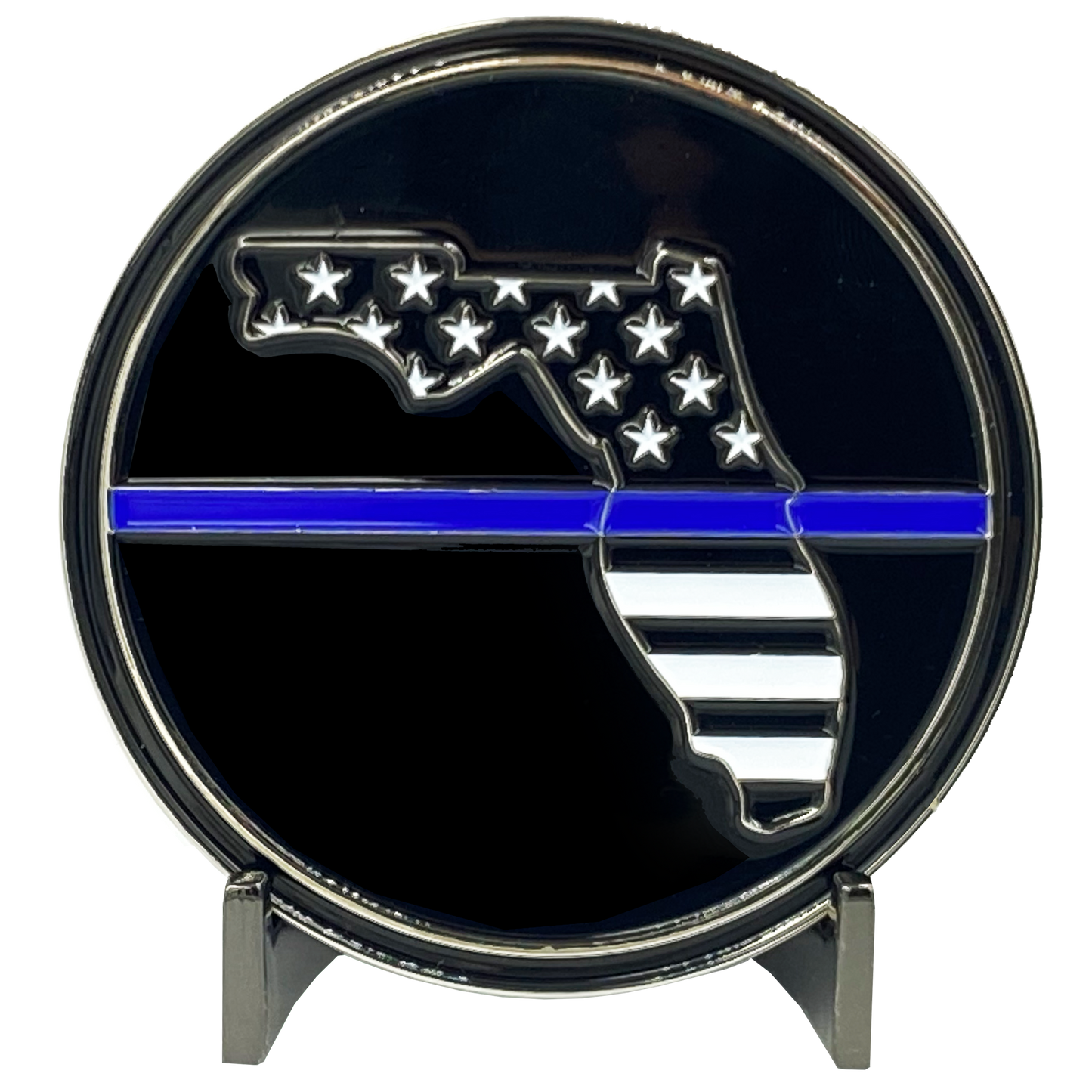 EL2-016 Tampa Florida Police Office Challenge Coin Tampa Bay Thin Blue Line Back the Blue TPD Tampa Police Department