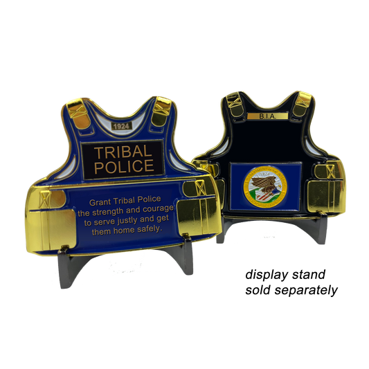B-004 Tribal Police Bureau of Indian Affairs Body Armor Challenge Coin Reservation