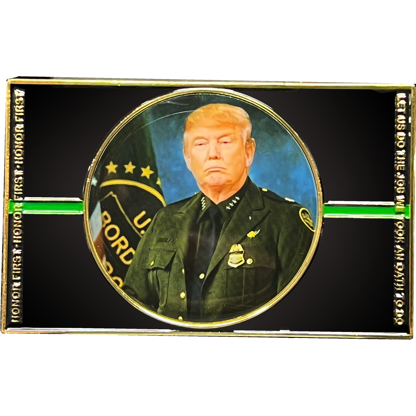 EL13-013 Donald J. Trump 2024 BPAs for Trump MAGA CBP Border Patrol Parody Challenge Coin