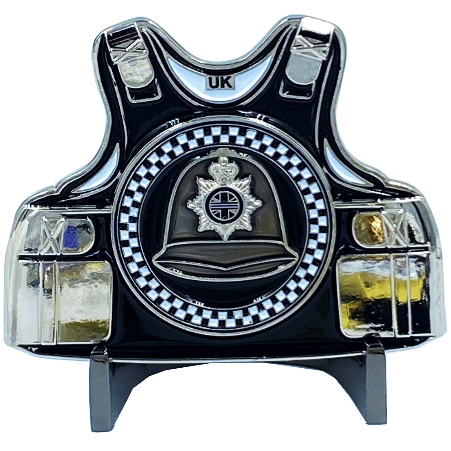 DL10-12 UK British Thin Blue Line England Great Britain London Police Challenge Coin hat British Bobby Helmet