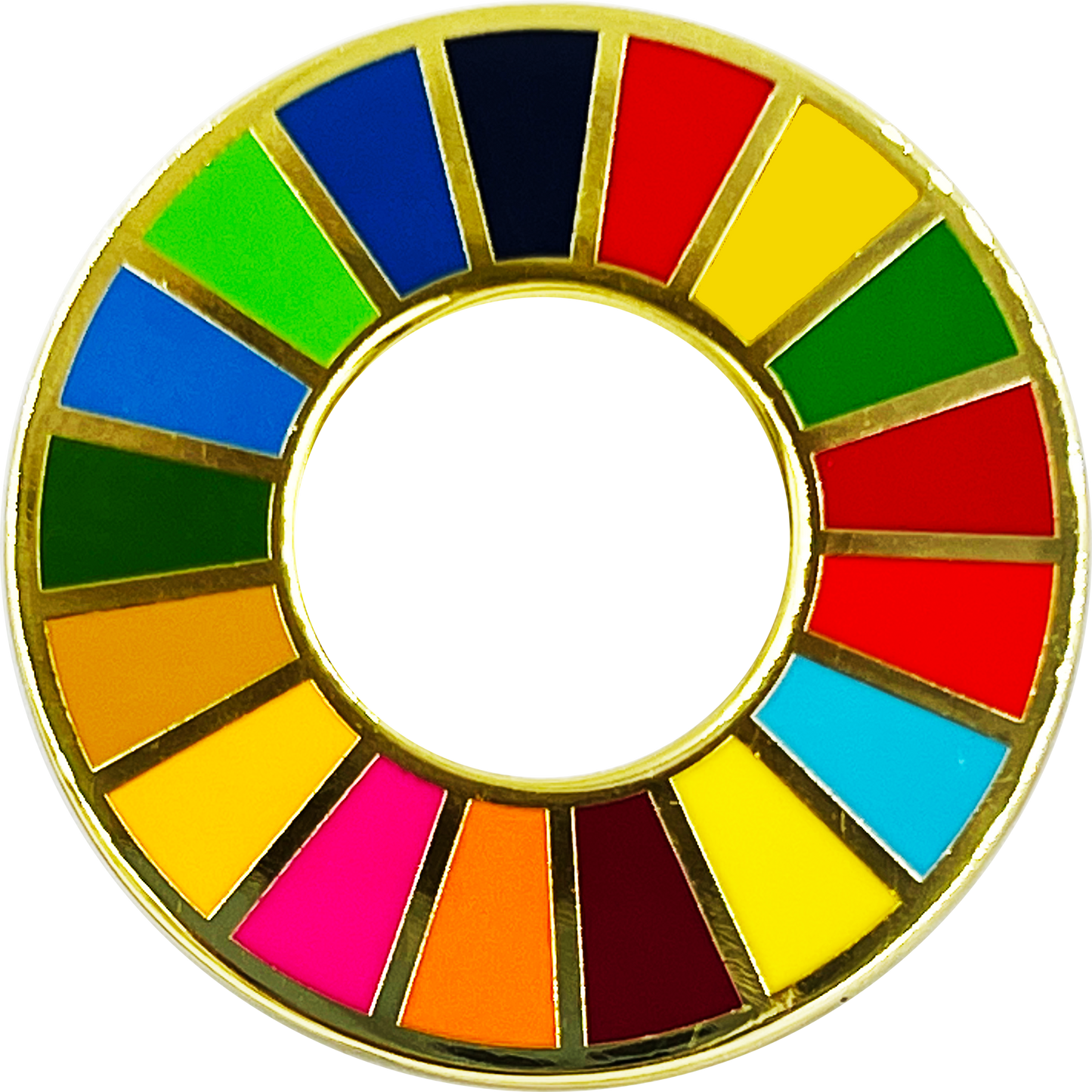 GL3-004 UN 17 Sustainable Development Goals United Nation not NATO Global Goals Lapel Pin Blueprint for Peace