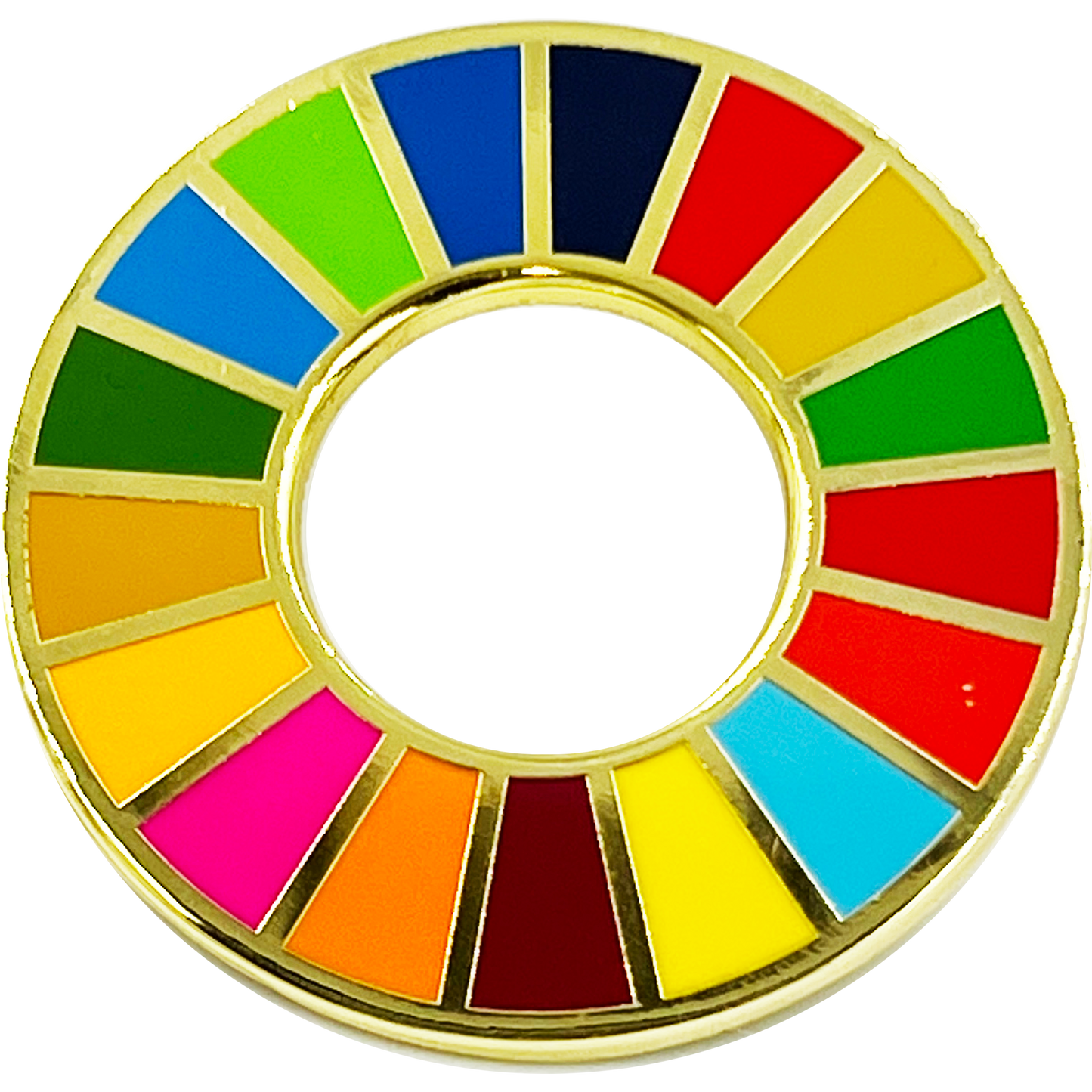 GL3-004 UN 17 Sustainable Development Goals United Nation not NATO Global Goals Lapel Pin Blueprint for Peace