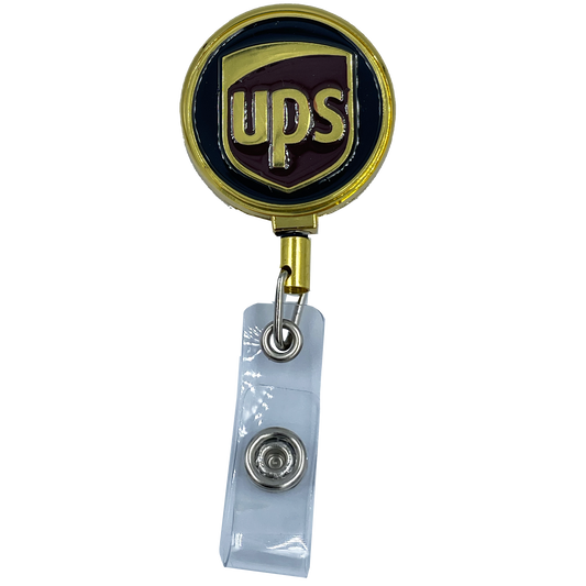 BL11-012 UPS Metal ID Reel retractable Card Holder