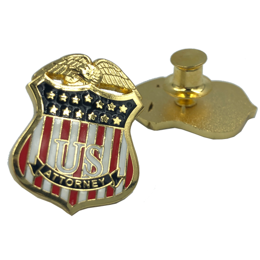 LL-012 US Attorney mini shield Pin AUSA (1 inch)