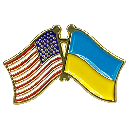 EL7-023 Support Ukraine Flag US lapel pin Kiev Hero President Volodymyr Zelenskyy Solidarity NATO
