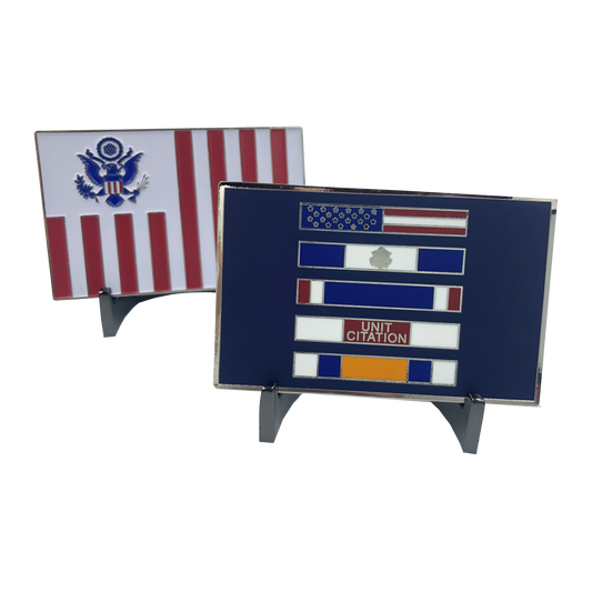 JJ-013 CBP Unit Citations Commendation Bars Blue Eagle Customs Flag Challenge Coin