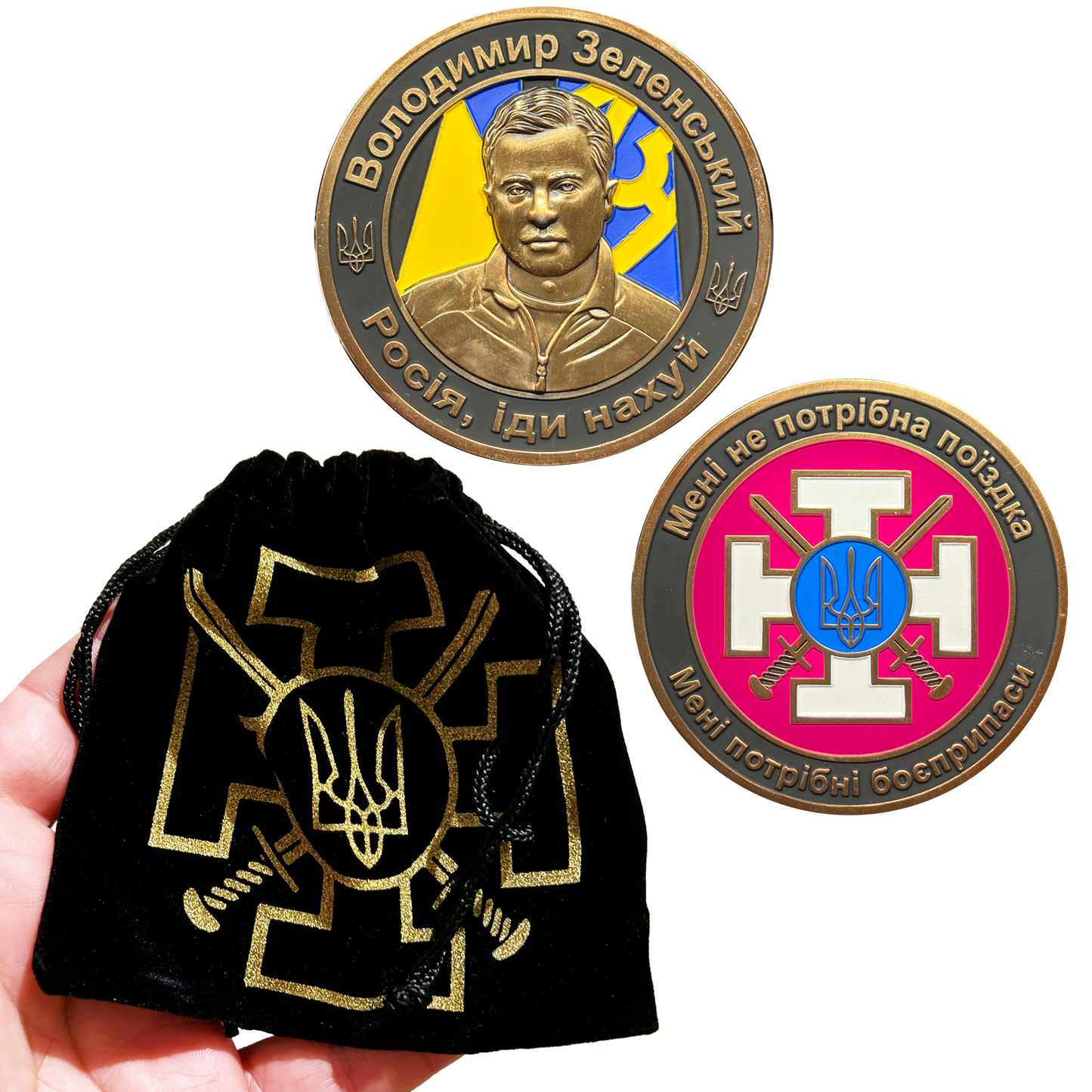 DISCONTINUED EL9-007 Volodymyr Zelenskyy VERSION 2 President of Ukraine Military Ukrainian Armed Forces Challenge Coin