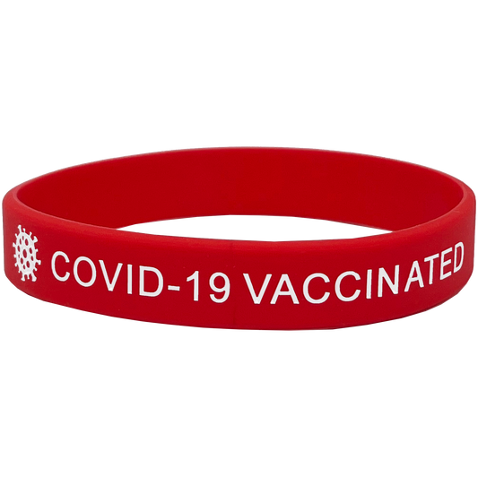 BL3-010 Vaccinated Silicon Rubber Bracelet Hospital Pandemic Covid-19 ICU RN LPN BSN ER POLICE
