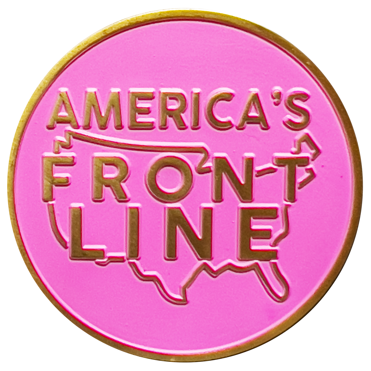 GL8-007 Warrior Mindset Challenge Coin Thin Pink Line Breast Cancer Awareness Survivor Police LAPD NYPD FBI ATF CBP