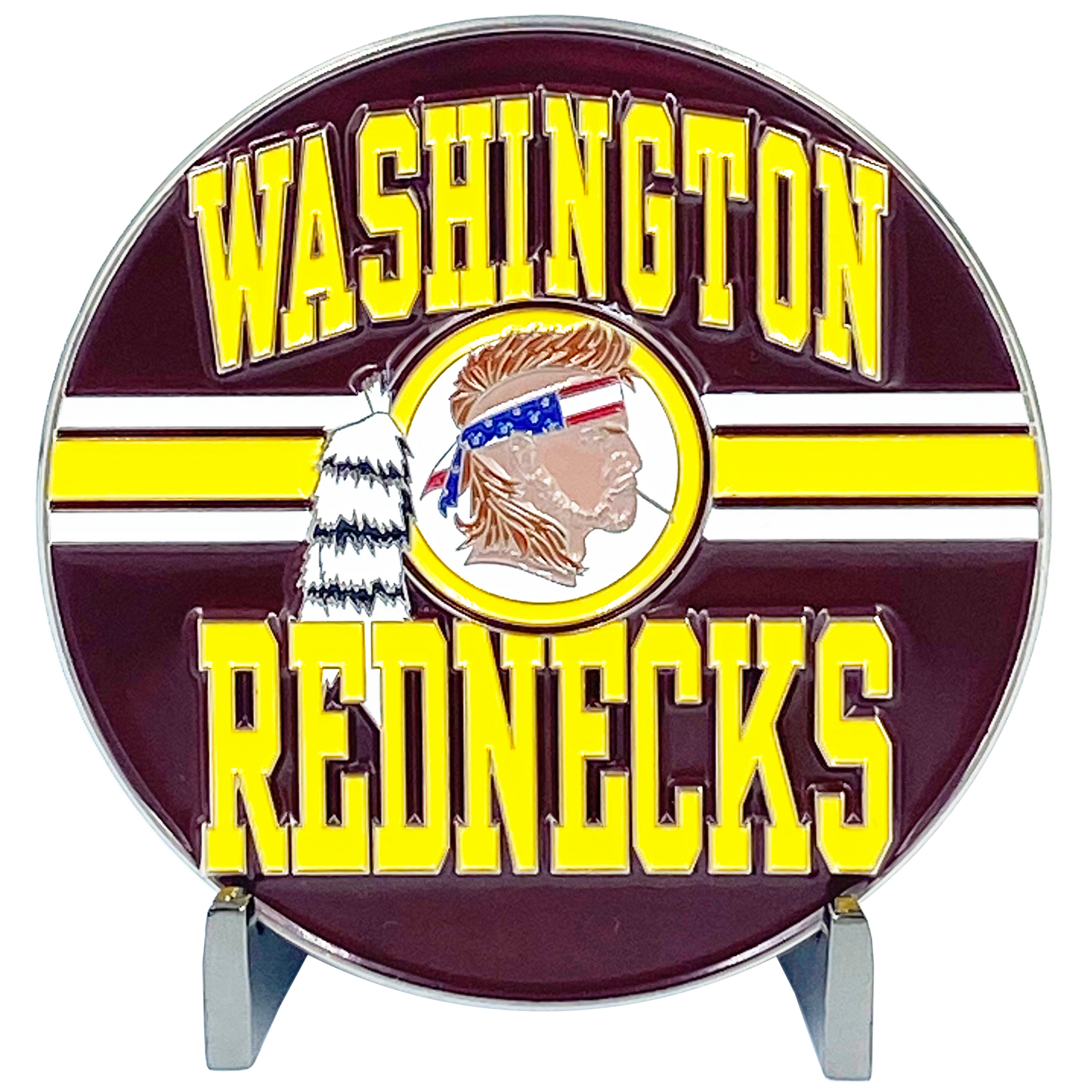 DL8-01 Washington Rednecks WE ONLY KNEEL FOR JESUS Challenge Coin