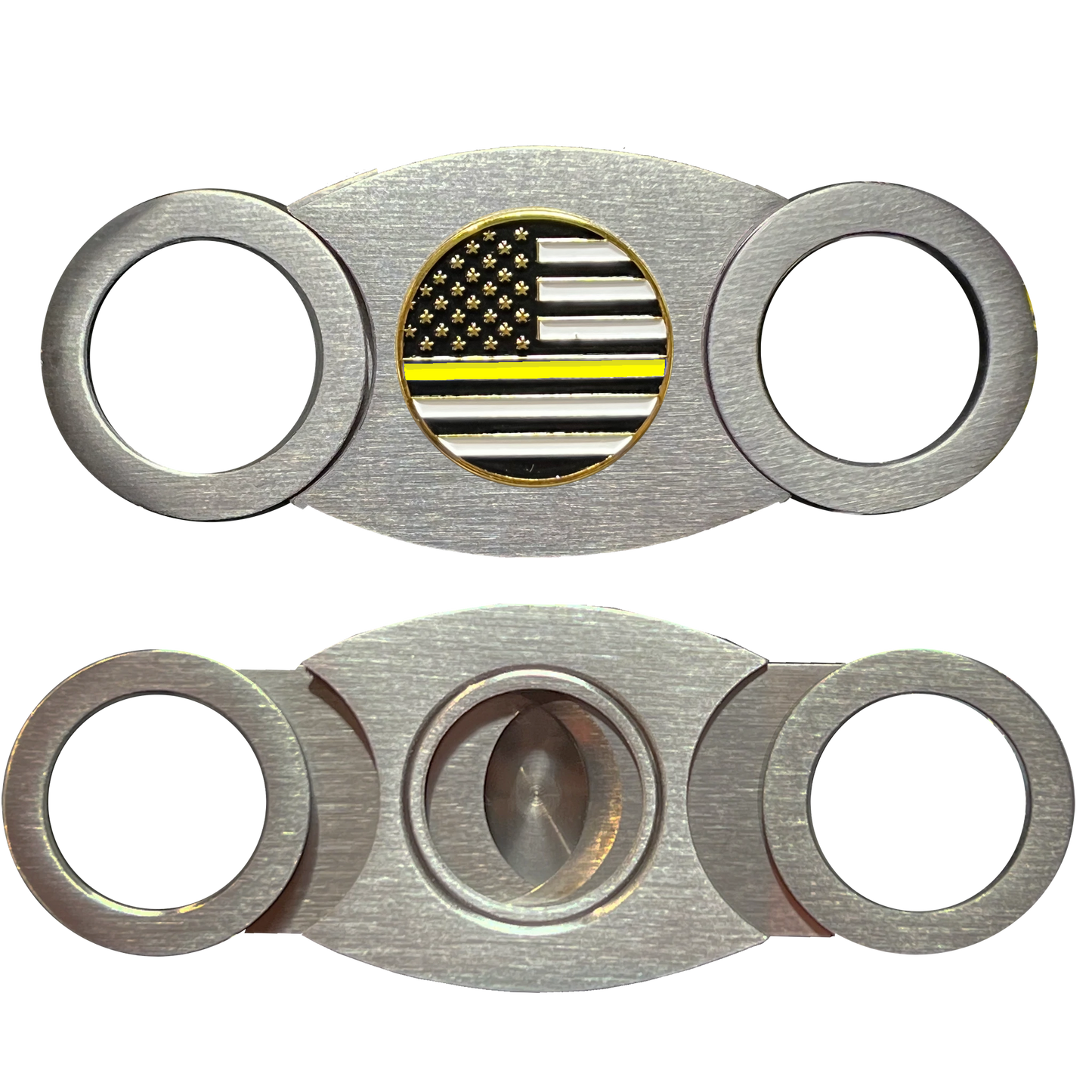 CTR-BX-01 THIN GOLD LINE Cigar Cutter 911 Emergency Dispatcher Headset Hero yellow trucker truck driver