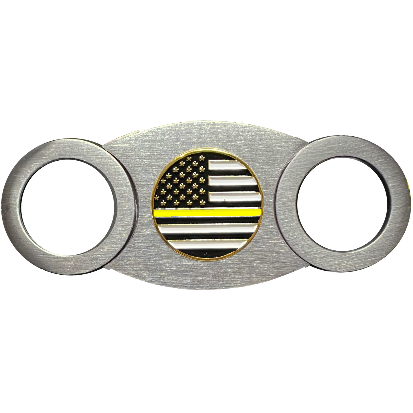 CTR-BX-01 THIN GOLD LINE Cigar Cutter 911 Emergency Dispatcher Headset Hero yellow trucker truck driver