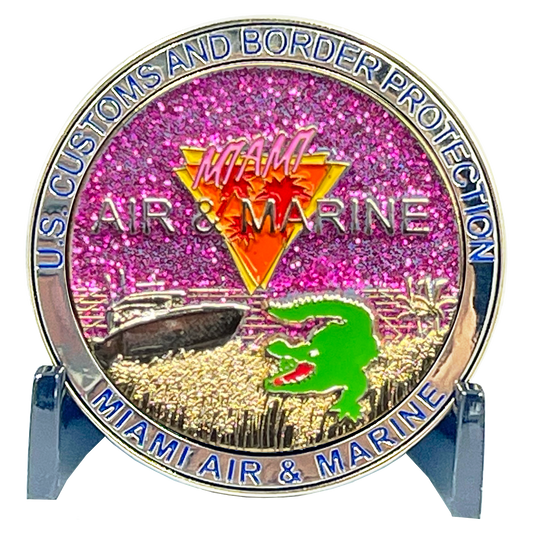 EL6-014 Miami Air and Marine CBP AMO challenge coin