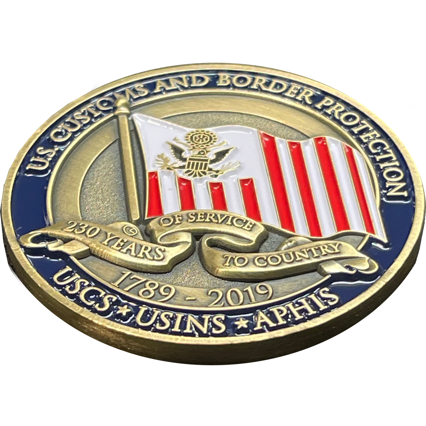 discontinued BL13-020 CBP Customs Service Immigration INS APHIS Agriculture Specialist Anniversary Challenge Coin