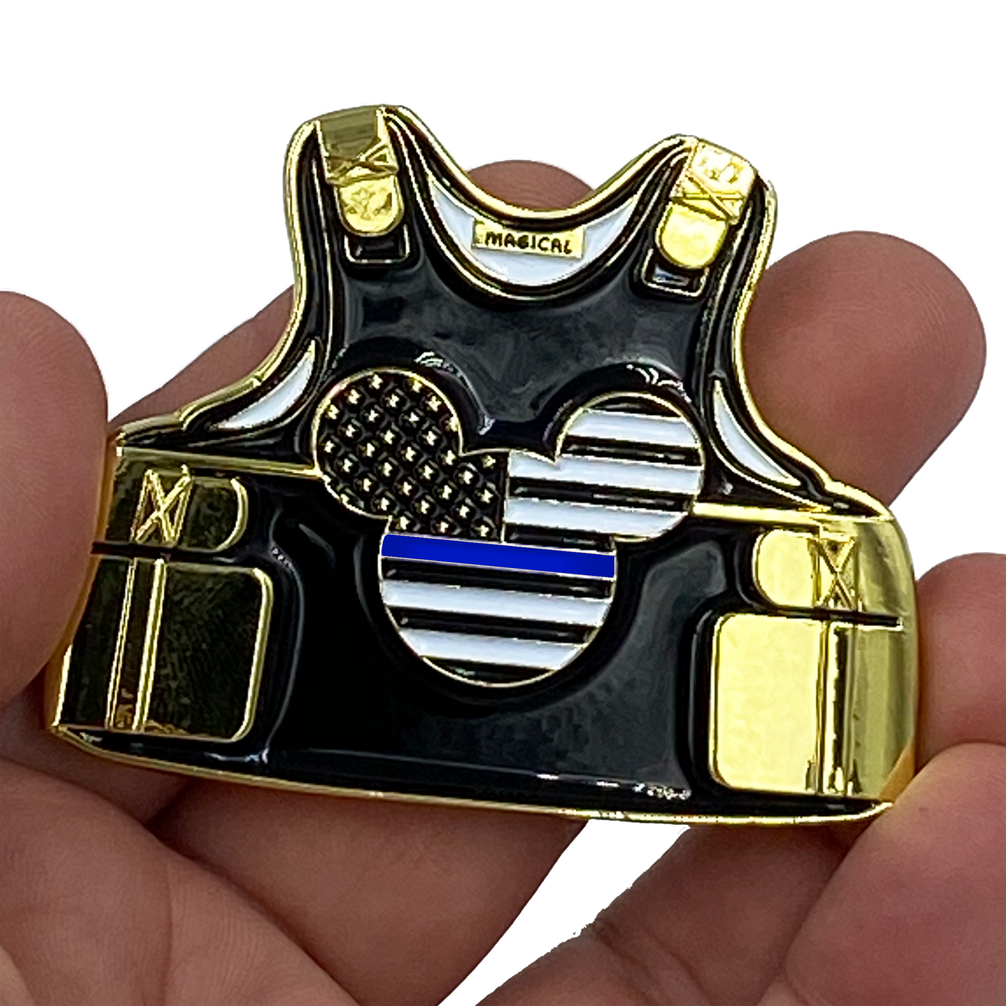 BL15-002 Thin Blue Line Mouse Park Security Challenge Coin