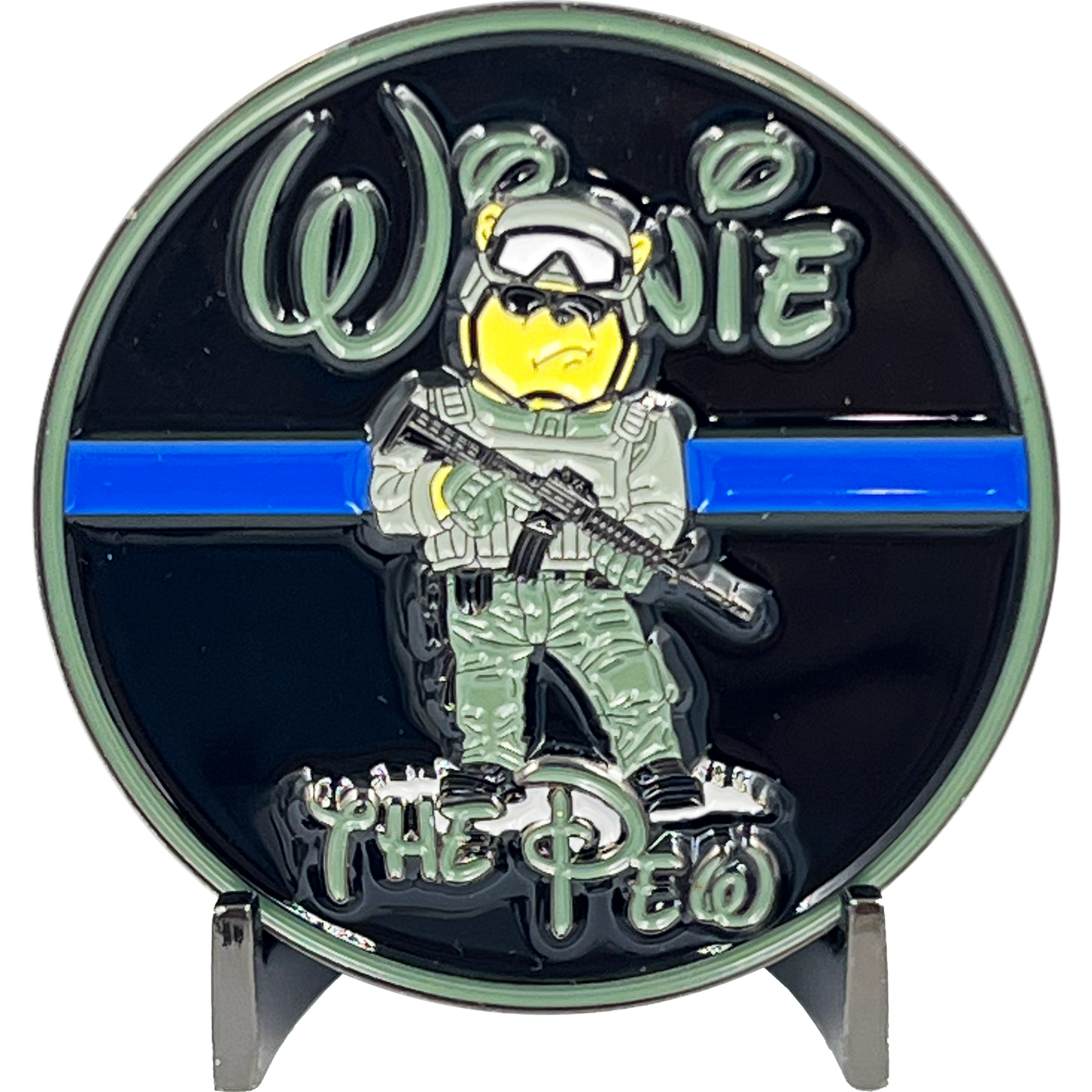 DISCONTINUED EL12-018 Thin Blue Line Police Operator SRT SWAT NYPD LAPD FBI ATF Chicago Challenge Coin