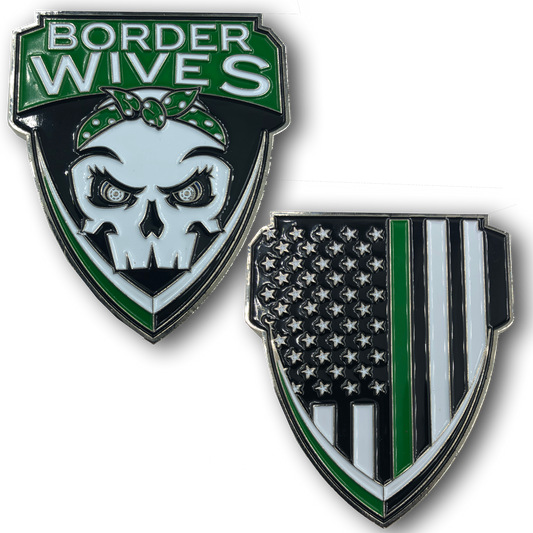 K-003 Green Line Border Wives Border Patrol Challenge Coin Wife
