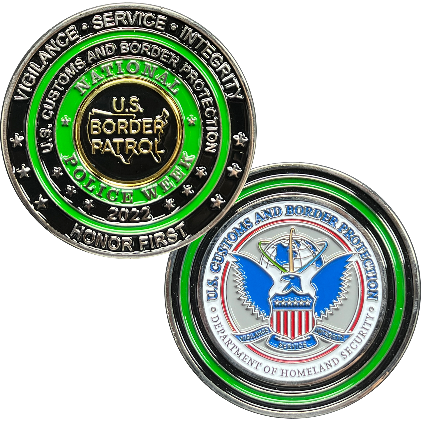 EL9-001A CBP Border Patrol Agent Commemorative America's Front Line Official Police Week 2022 release BPA