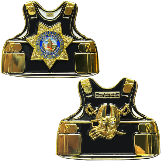 EL11-002 Las Vegas Metropolitan Police Challenge Coin Vest LVMPD