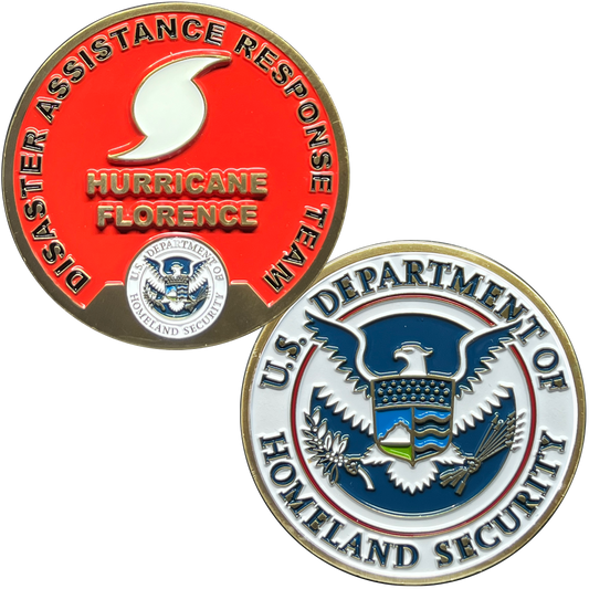 EL12-012 Hurricane Florence DART Disaster Assistance Response Team CBP FEMA Challenge Coin ICS