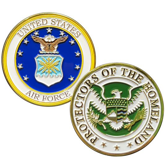 GL3-009 Protectors of the Homeland CBP HSI FAM Secret Service US Air Force Challenge Coin Military Veteran USAF