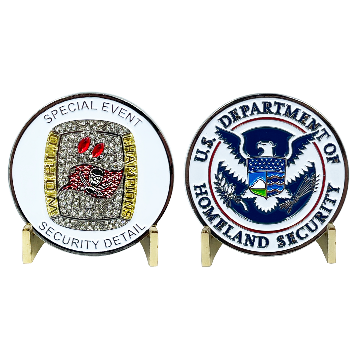BL10-017 Tampa Bay Police Special Event Security Detail Buccaneers Challenge Coin CBP ICE HSI FPS FAM