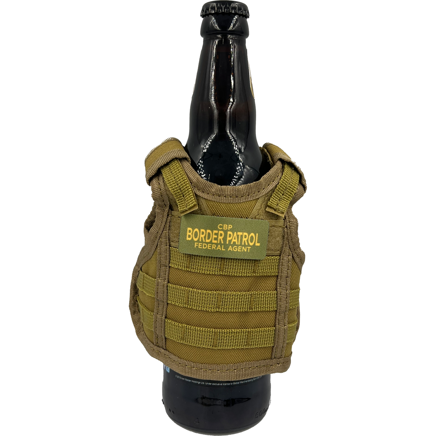 BRB-002-A Border Patrol Agent Tactical Beverage Bottle or Can Cooler Vest CBP BPA with removable patches perfect gift for Challenge Coin collectors