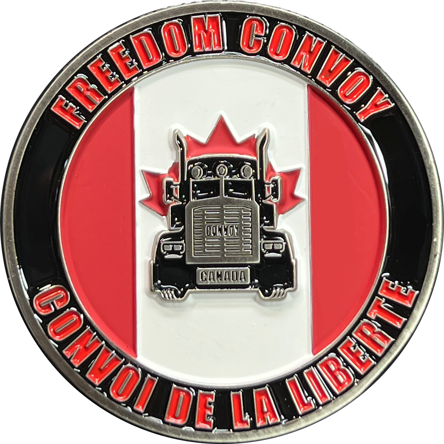 DL13-005 Truckers Unite for Freedom 2022 Freedom Convoy Canada Challenge Coin Canadian Truck Drivers