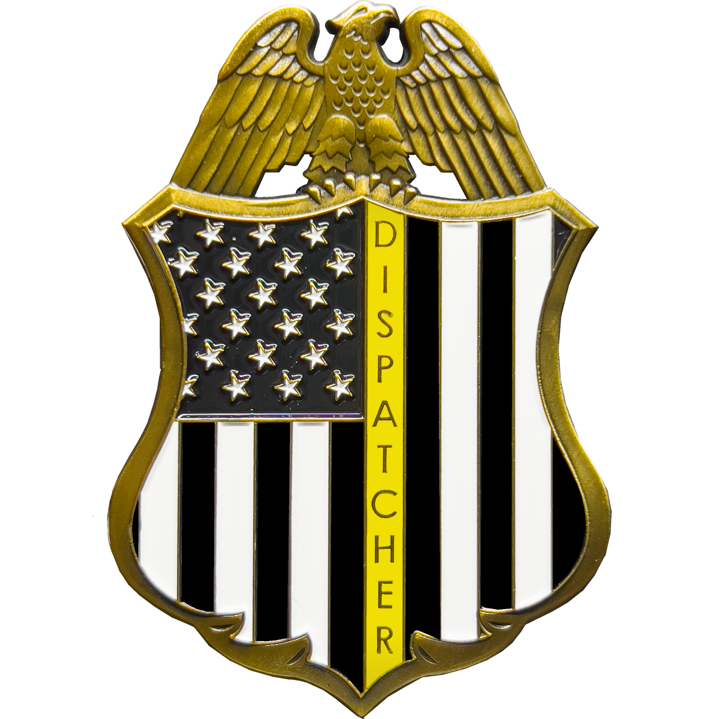 GL8-001 911 Emergency Dispatcher Fire Police EMT thin gold line Challenge Coin