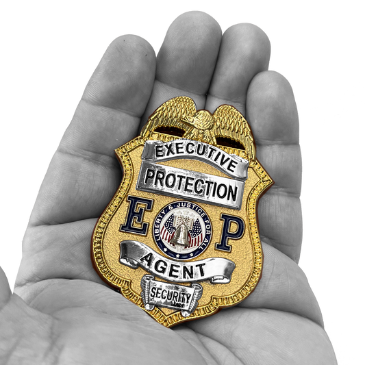 BL2-012A Large 2.75 inch full size Executive Protection Agent Security Officer Enforcement Uniform Wallet Pin