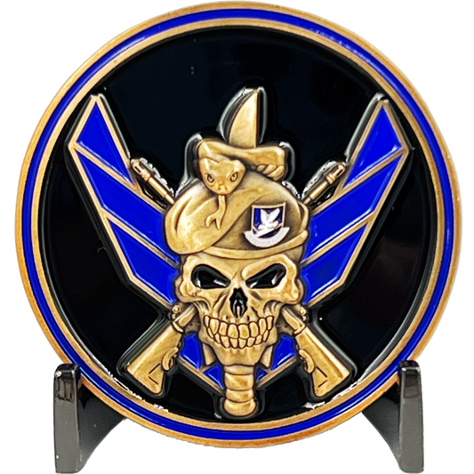 EL11-016 USAF US Air Force Security Forces Military Police MP Challenge Coin Defensor Fortis