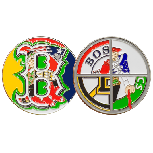 GL10-004 Boston Police Massachusetts State Trooper Sports Challenge Coin