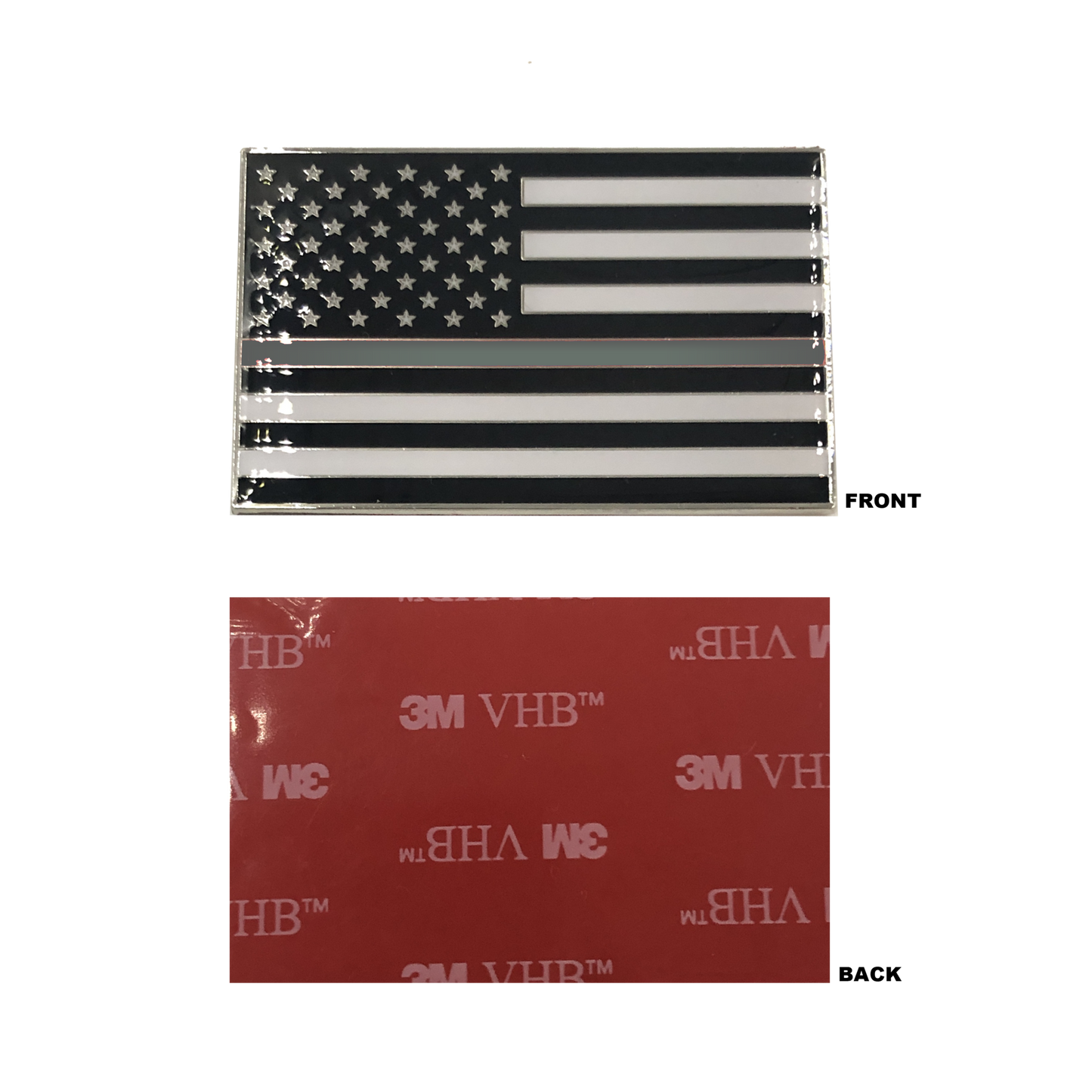 DL9-05 Thin Gray Line US Flag Vehicle Emblem high-end metal decal 3M Tape Corrections Correctional Officer