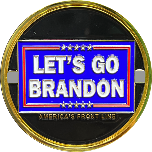 GL3-008 Let's Go Brandon Thin Gray Line Corrections CO Correctional Officer version Challenge Coin Honor First MAGA Trump 2024